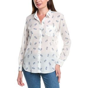 G1 Womens Pineapple Print Shirt, White